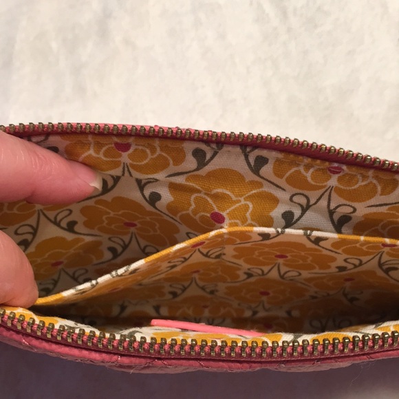 Emma Fox genuine leather coral pink clutch